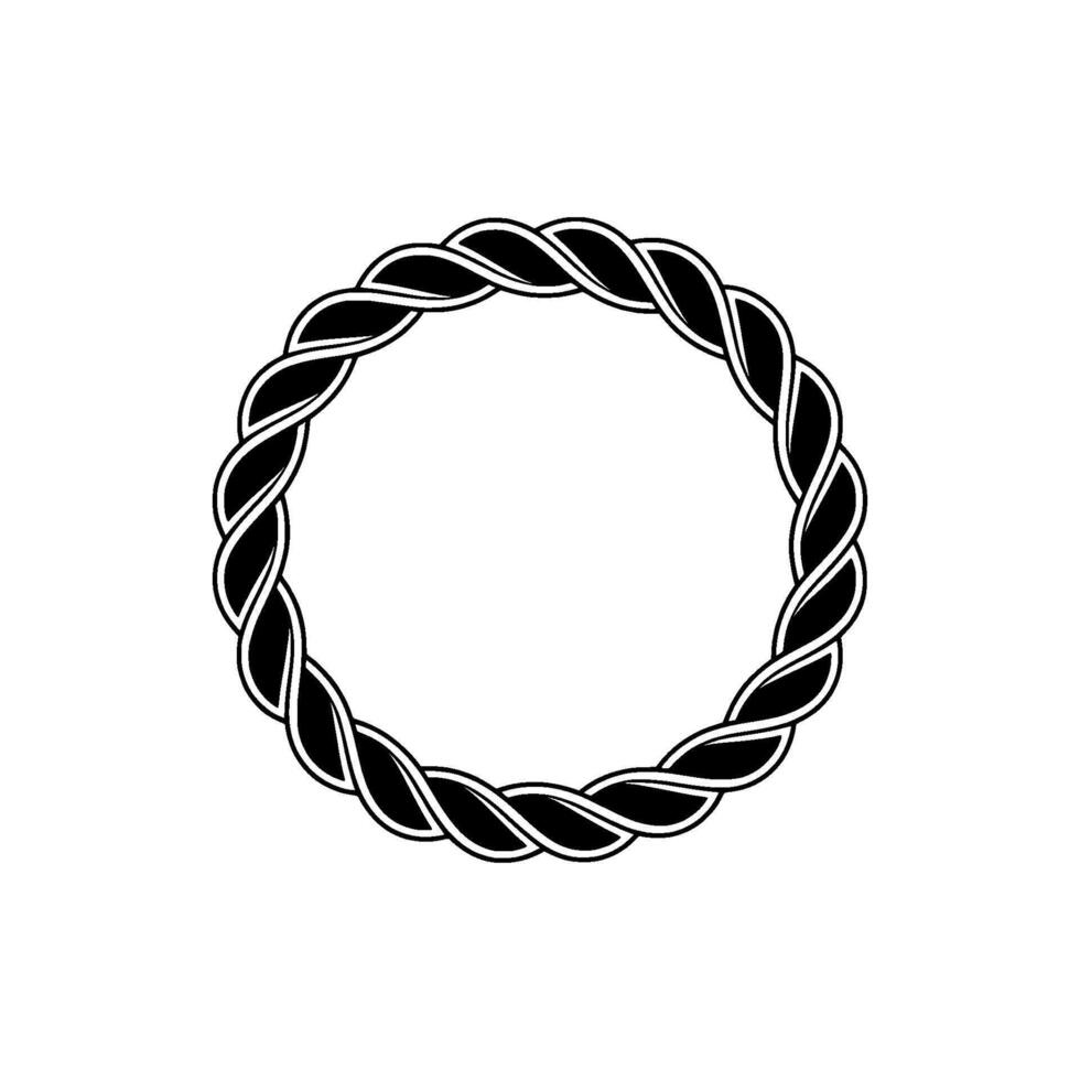 Intricate Rope Circle, Minimalist, Symbolic Loop vector