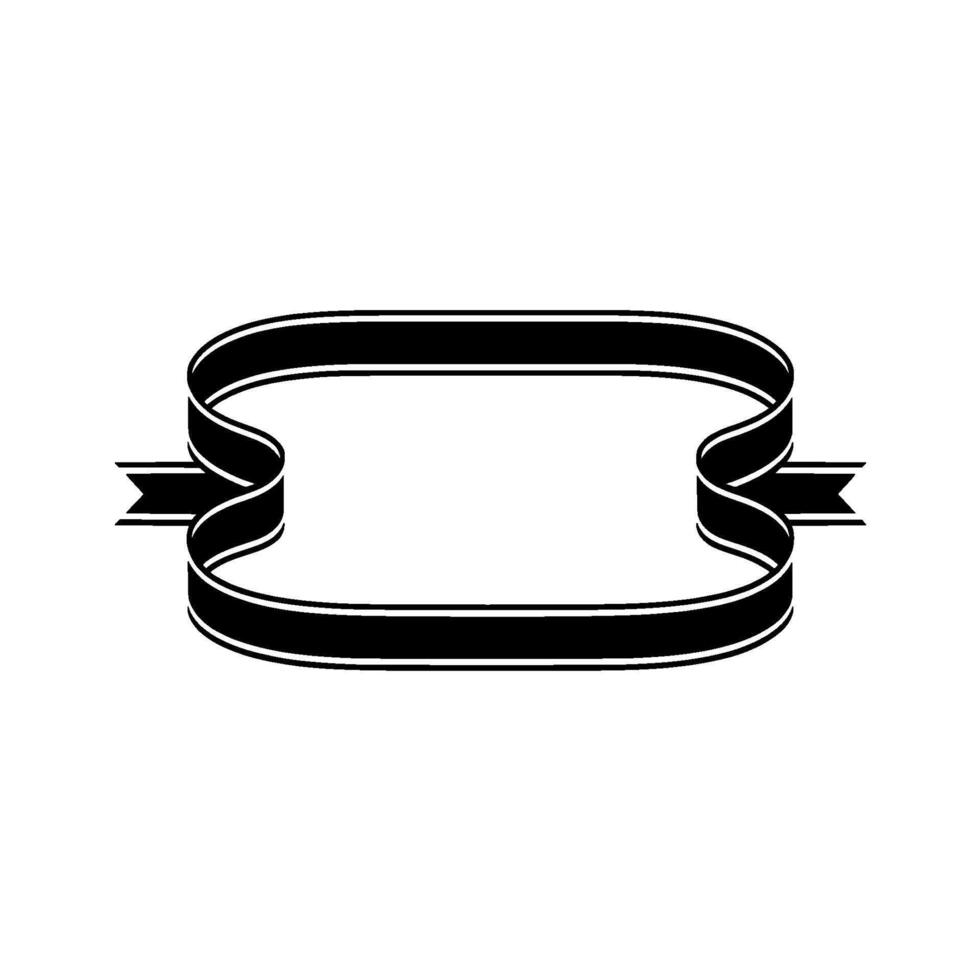 Elegant Ribbon Frame, Minimalist, Modern Element vector