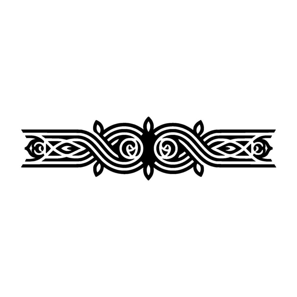 Intricate Celtic Border, Elegant Decorative Element, Flourish vector