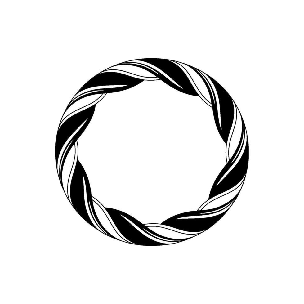 Abstract Spiral, Minimalist , Circular Motif, Monochrome vector