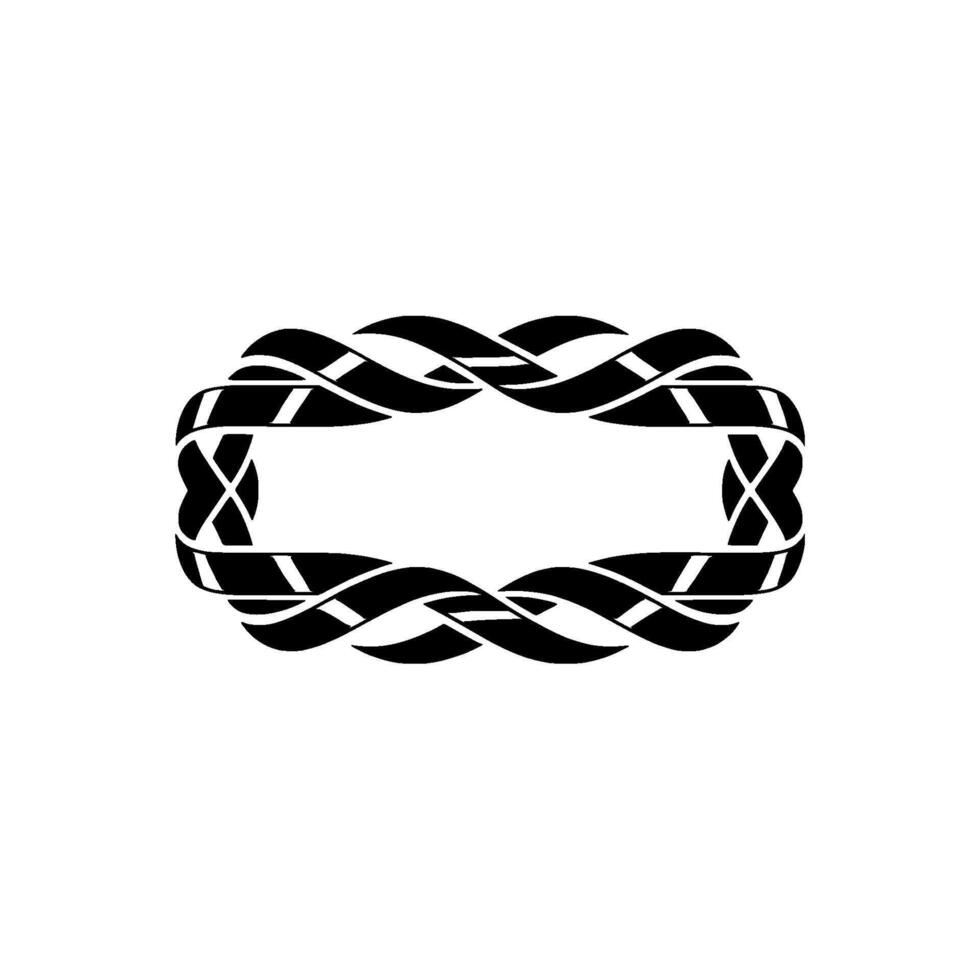 Abstract Ribbon Frame, Metallic Gradient, Minimalist vector