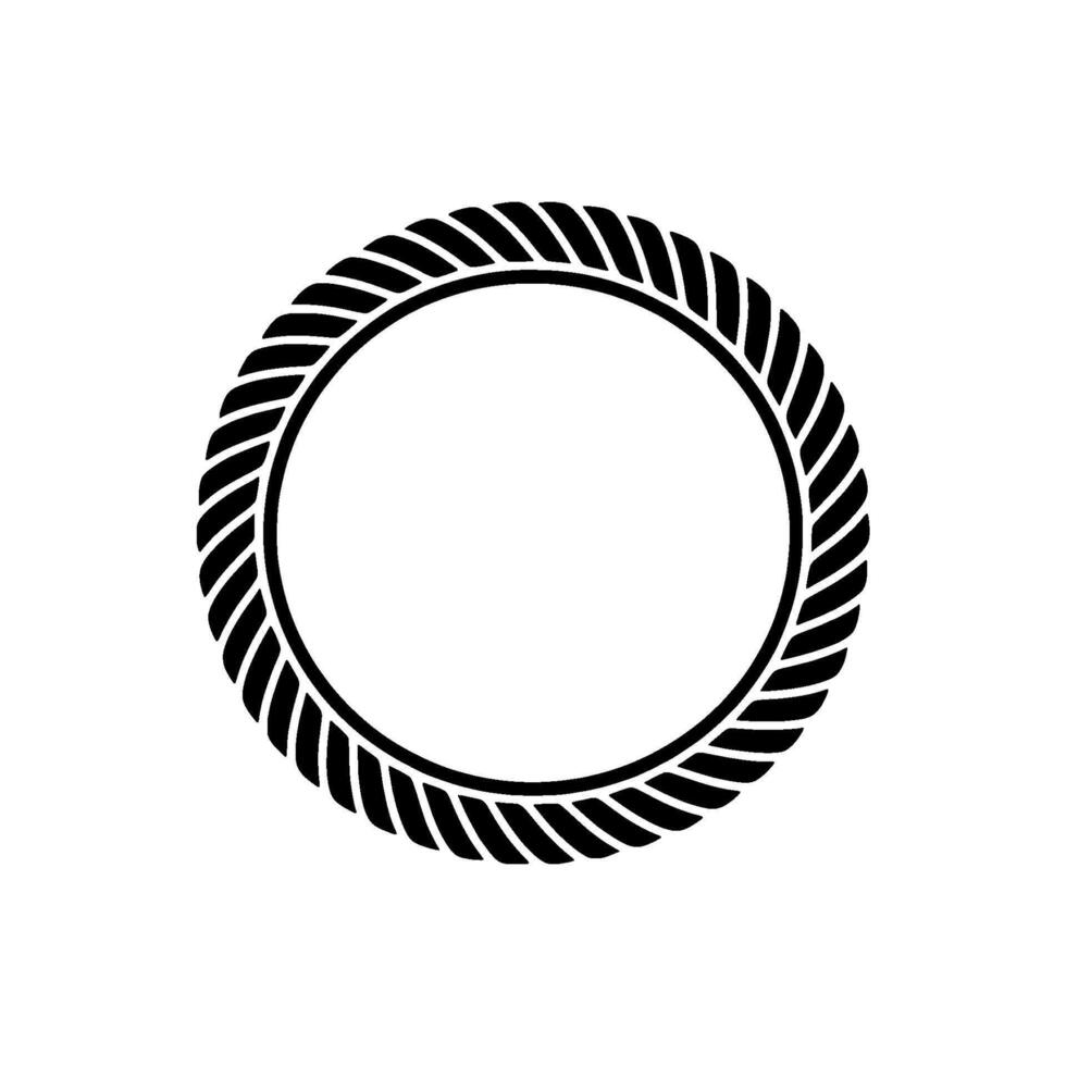 Minimalist Circular Emblem, Textured Ribbon vector