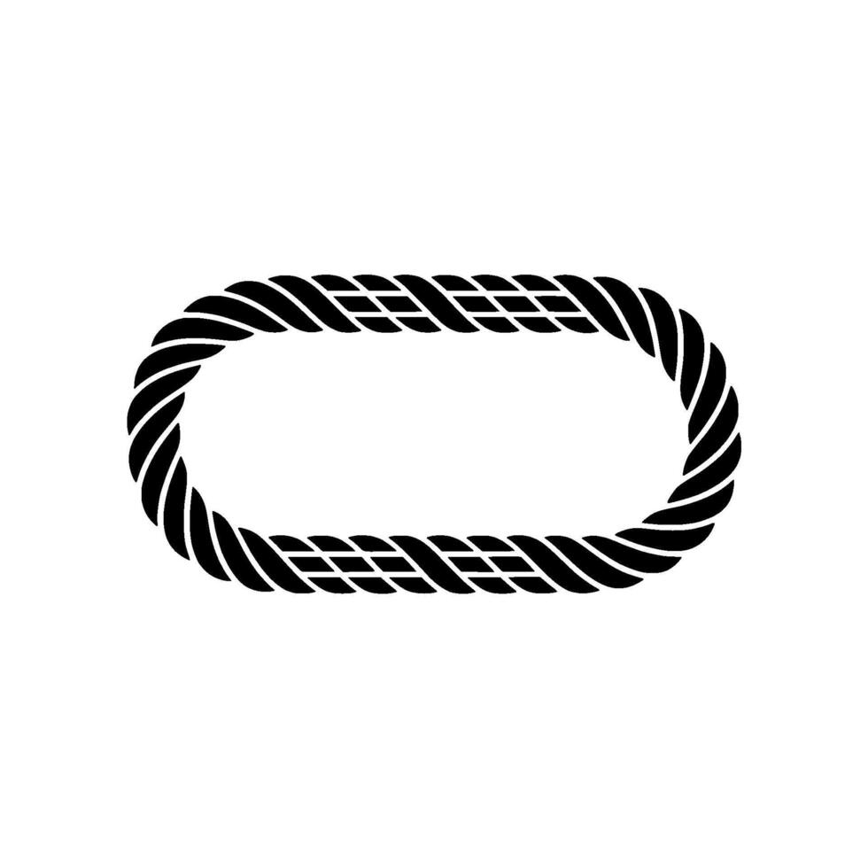 Abstract Rope Frame, Minimalist , Circular Motif vector