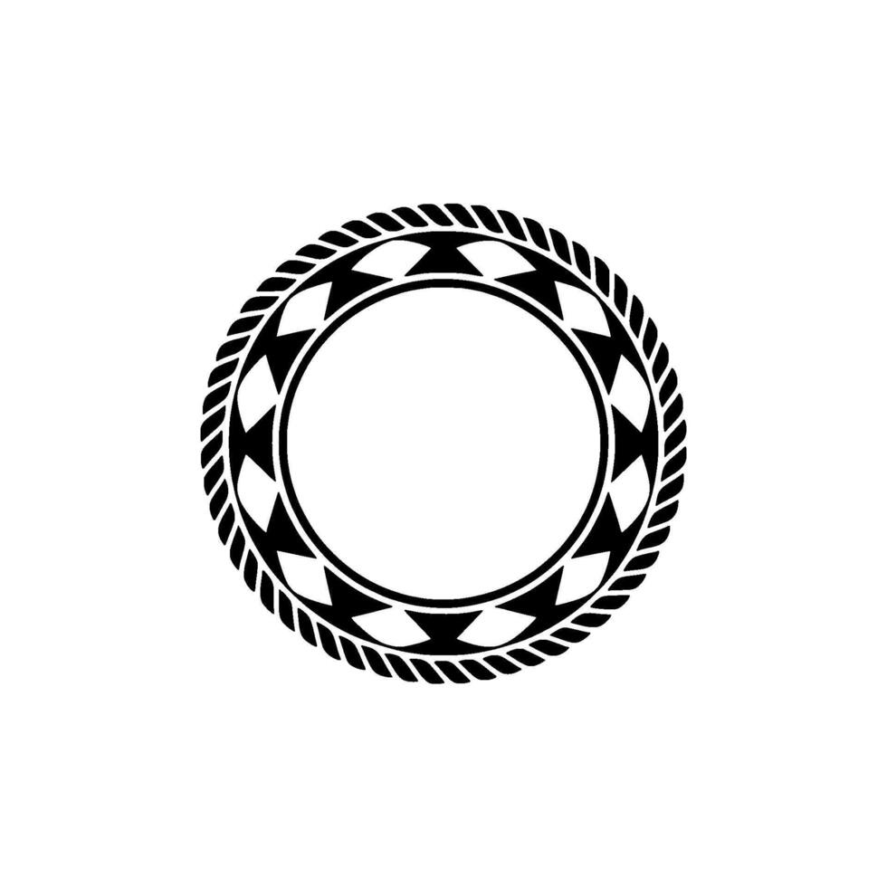 Tribal Circle Frame, Geometric , Minimalist Motif, Pattern vector