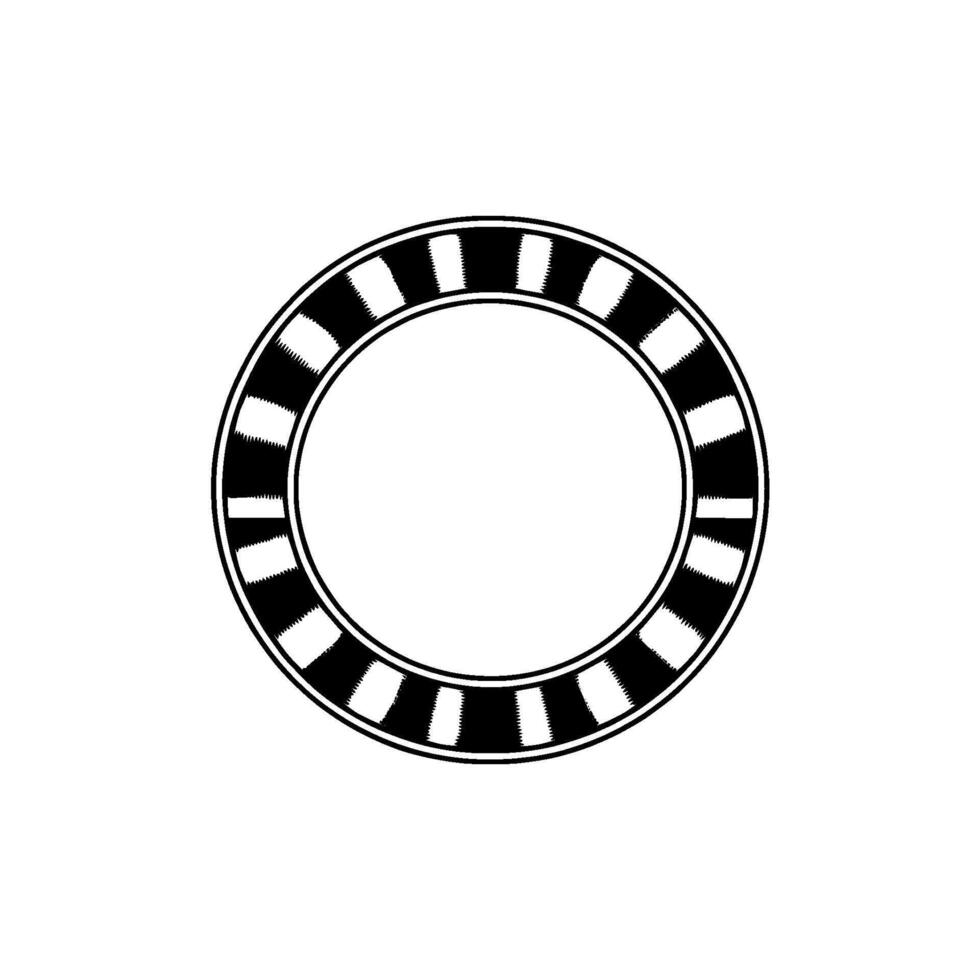 Geometric Circle Frame, Metallic Gradient, Minimalist vector