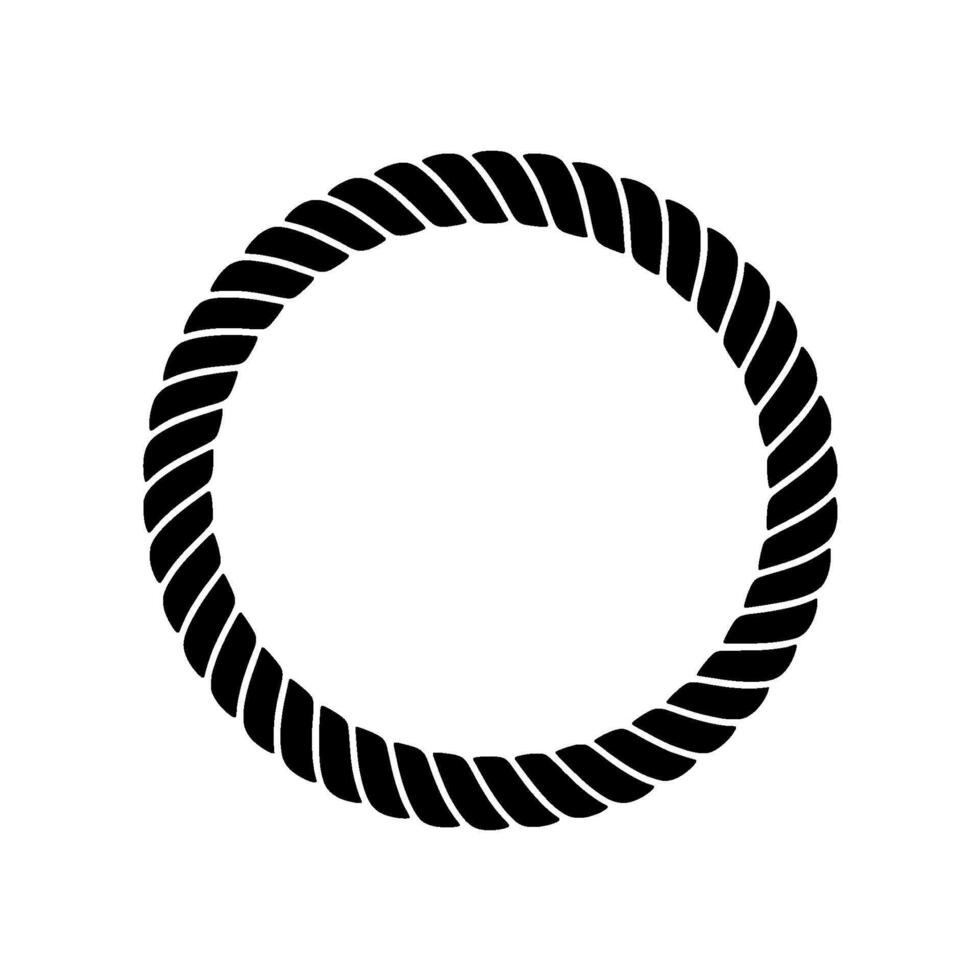 Minimalist Rope Circle, Modern Element, Minimalism vector