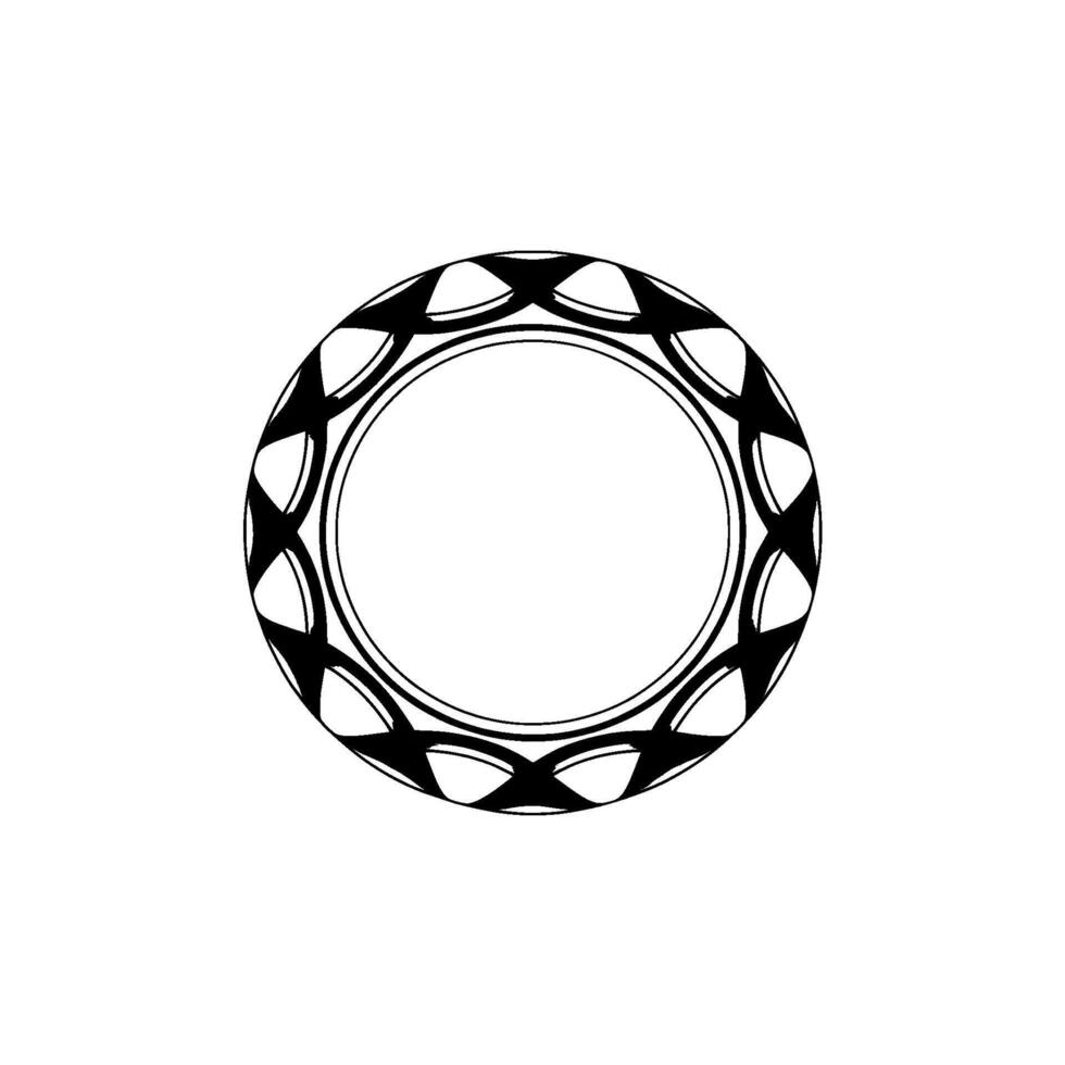 Geometric Circle, Minimalist, Negative Space vector