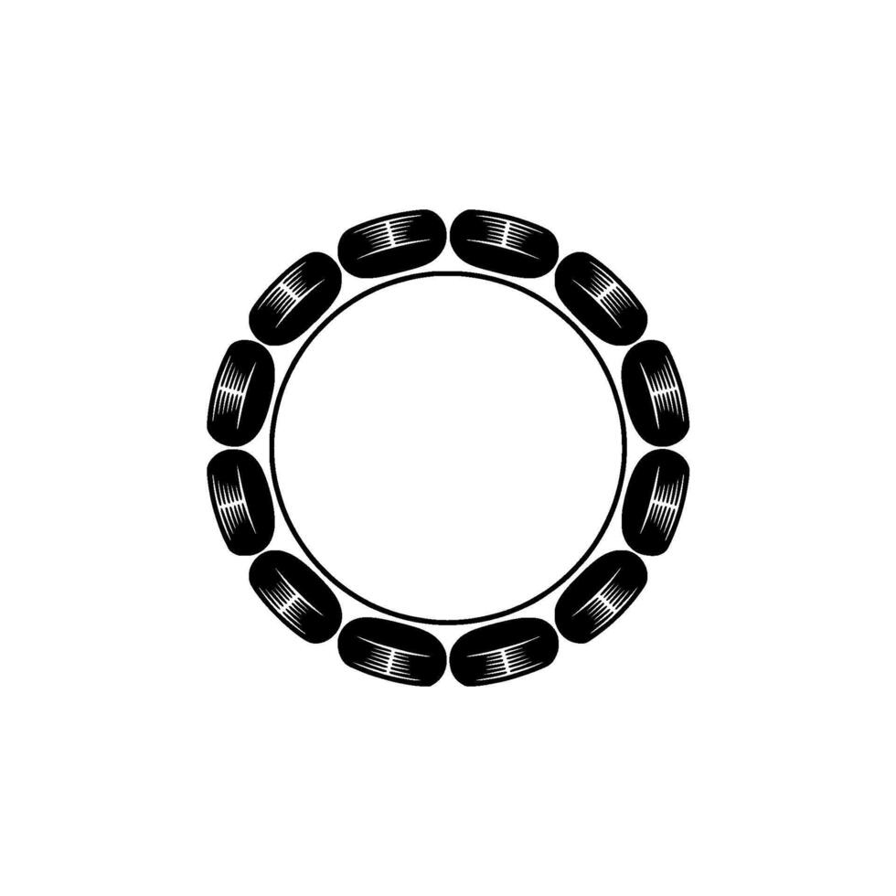 Circular Tribal Pattern, Minimalist vector