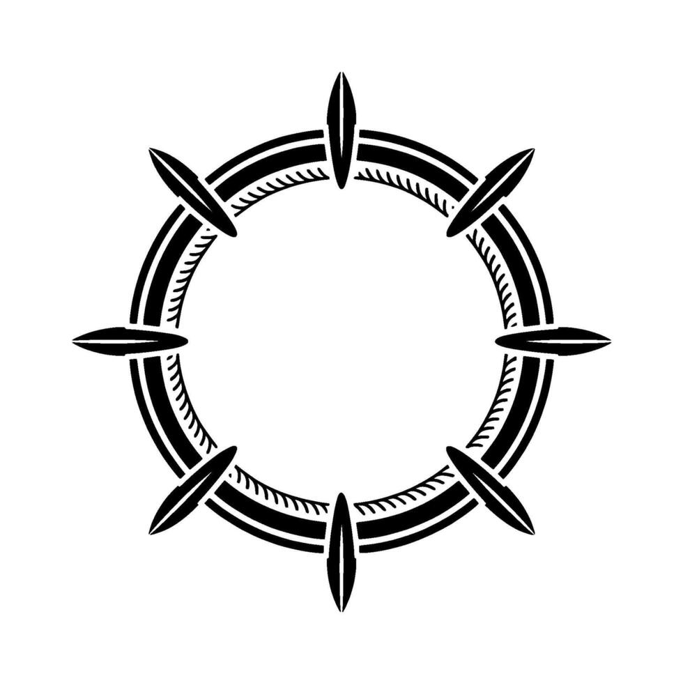 Geometric Compass, Stylized Arrowhead, Minimalist vector
