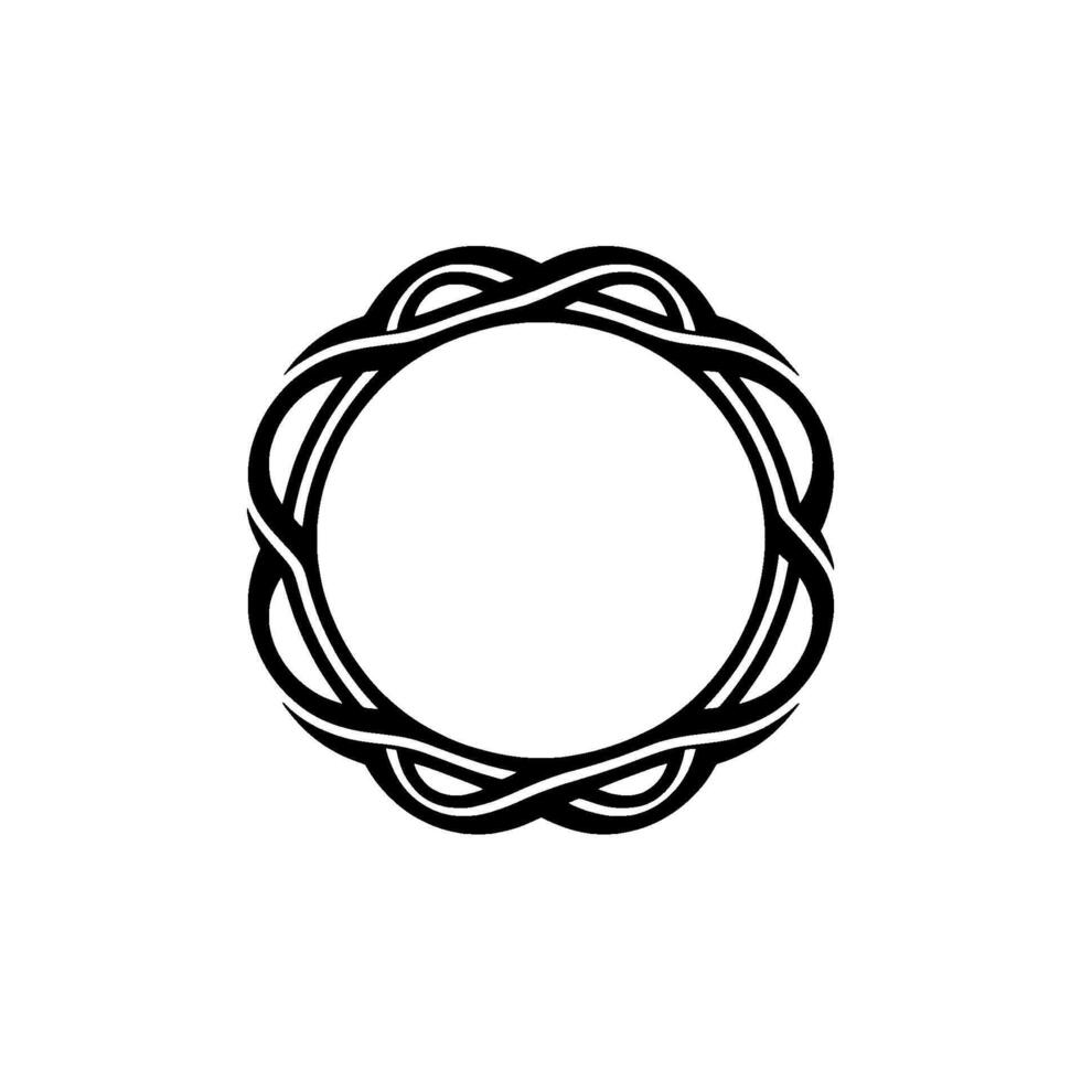 Intricate Celtic Knot Border, Minimalist - Ornamental vector