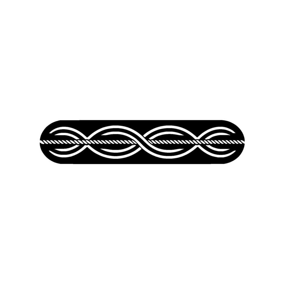 Abstract Rope Border, Minimalist vector