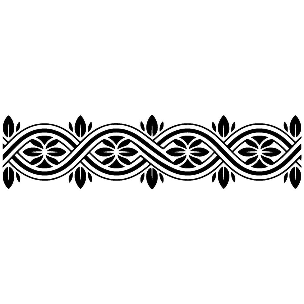 Intricate Celtic Border, Elegant Swirls, Vintage, Ornament vector