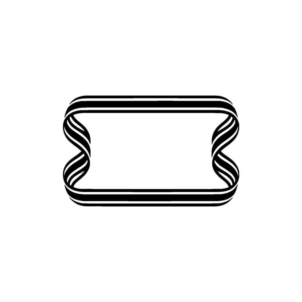 Abstract Ribbon Frame, Minimalist , Modern Element, Geometric vector