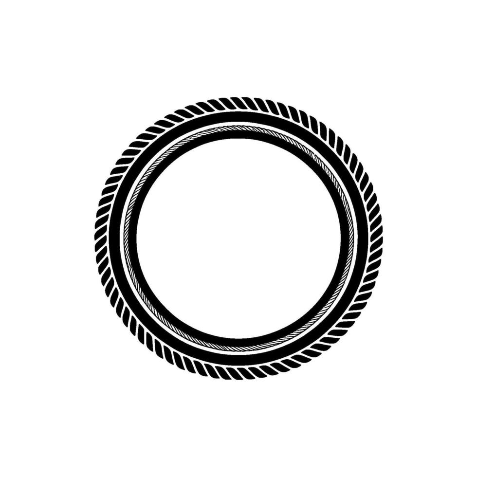Layered Circle Emblem, Minimalist , Vintage Style vector