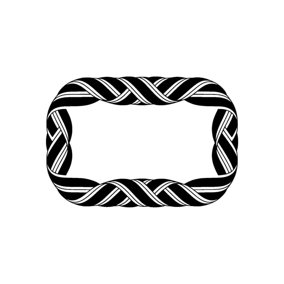 Abstract Woven Frame, Minimalist , Geometric Pattern vector