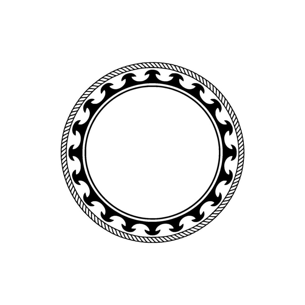 Intricate Circular Emblem, Vintage Border vector