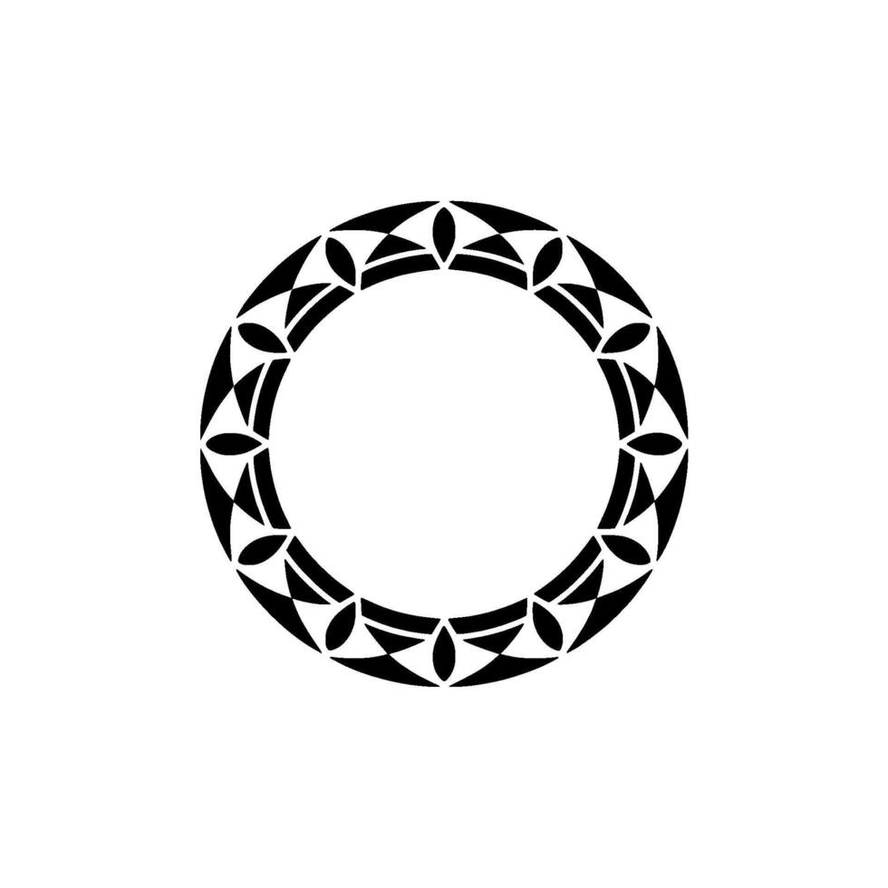 Geometric Tribal Circle, Minimalist Element, Ornament vector