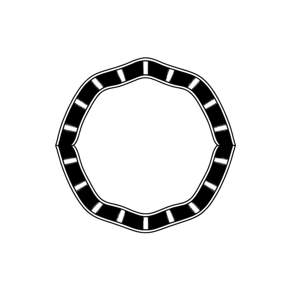 Stylized Circular Emblem, Minimalist - Circle vector