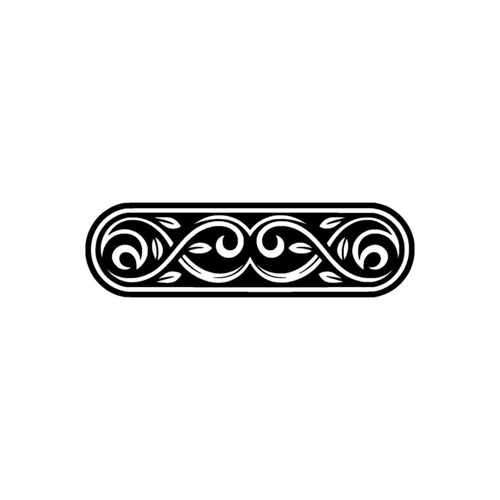 Elegant Oval Ornament, Vintage Scroll, Floral vector