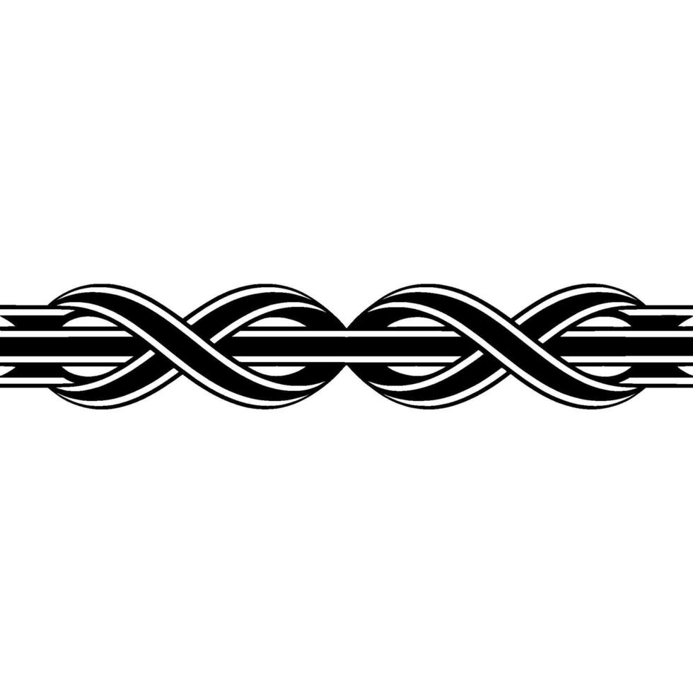Elegant Woven Ribbon Border, Minimalist vector