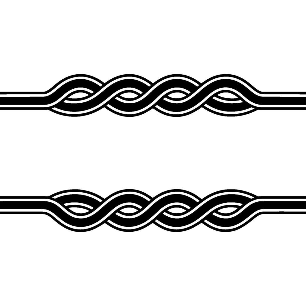 Intertwined Ribbon Border, Minimalist vector