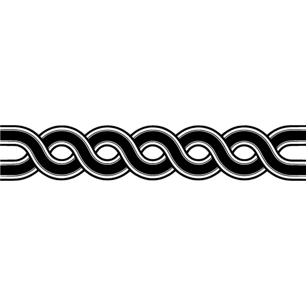 Elegant Celtic Knot Border, Minimalist, Linear vector