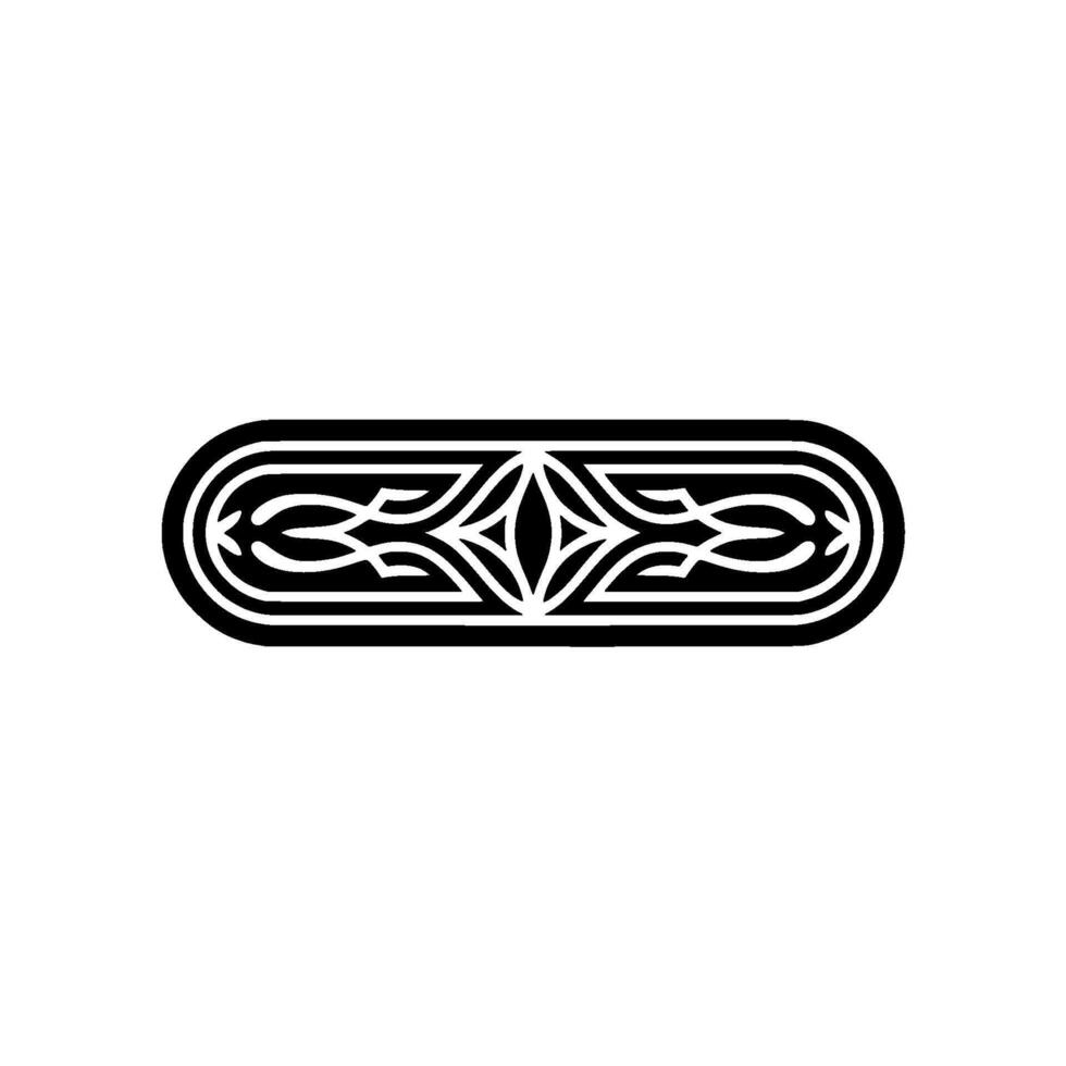 Intricate Oval Ornament, Vintage Style, Decorative Border vector