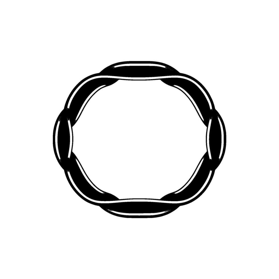 Twisted Ribbon Frame, Minimalist vector