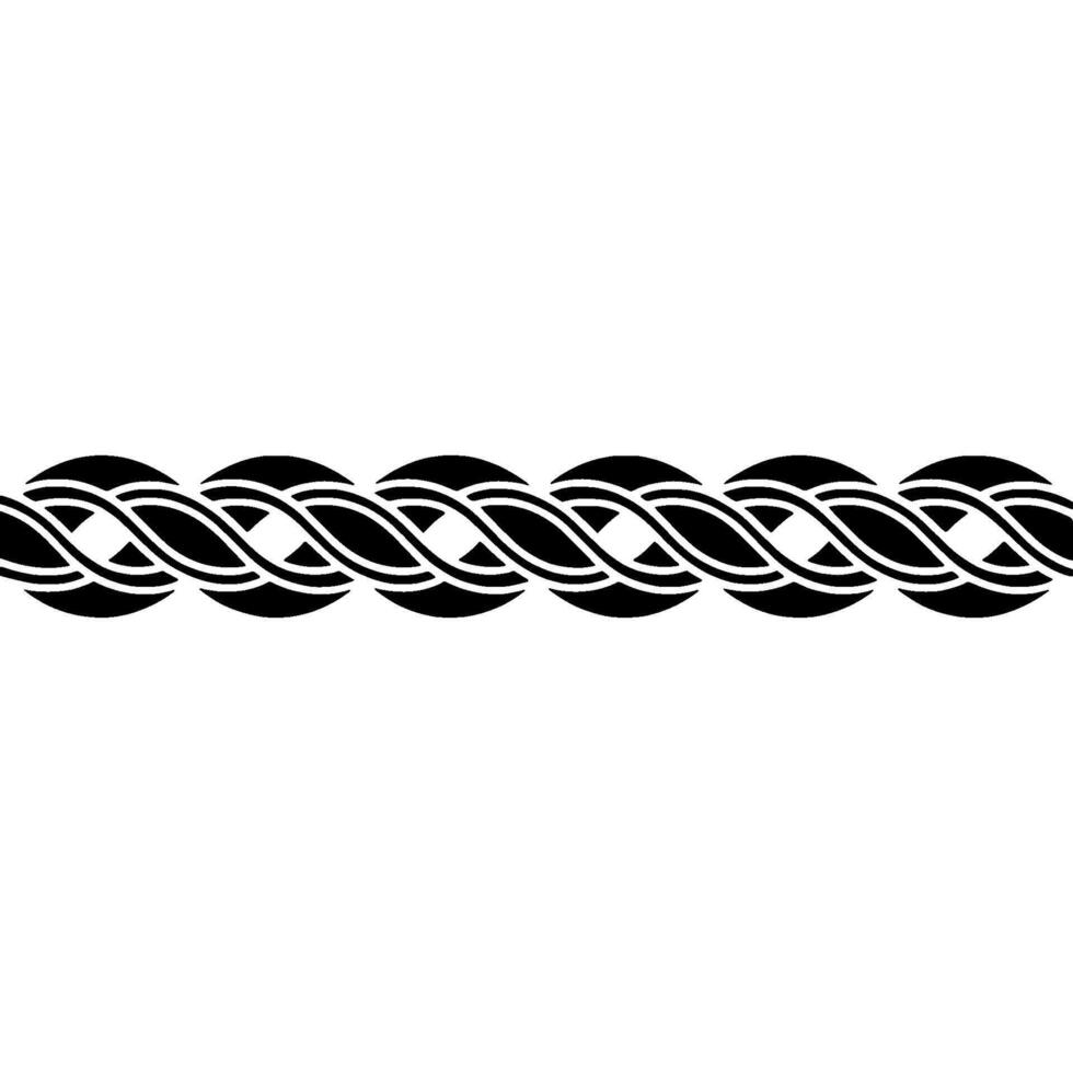 Intricate Celtic Knot Border, Minimalist, Decorative vector