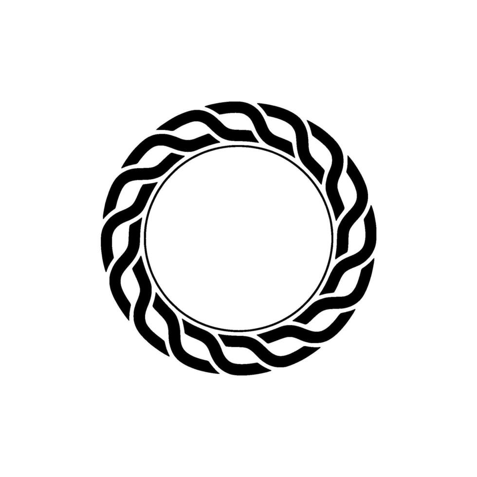 Abstract Spiral Emblem, Minimalist, Circular Motif - Pattern vector