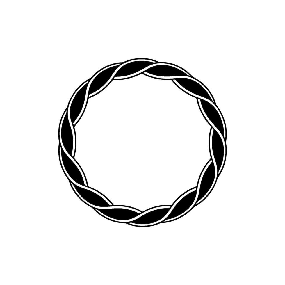 Intricate Woven Circle, Minimalist, Minimalism vector