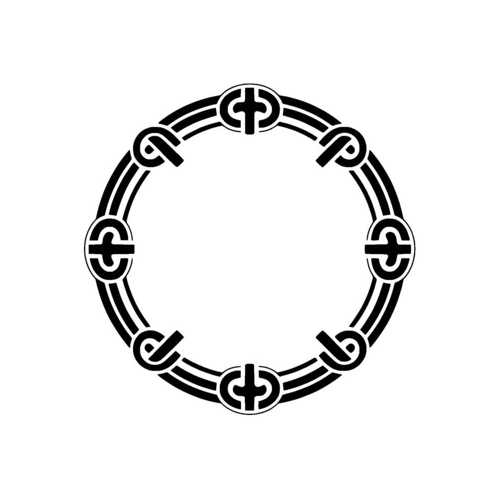 Geometric Celtic Circle, Minimalist, Circular Motif - Pattern vector