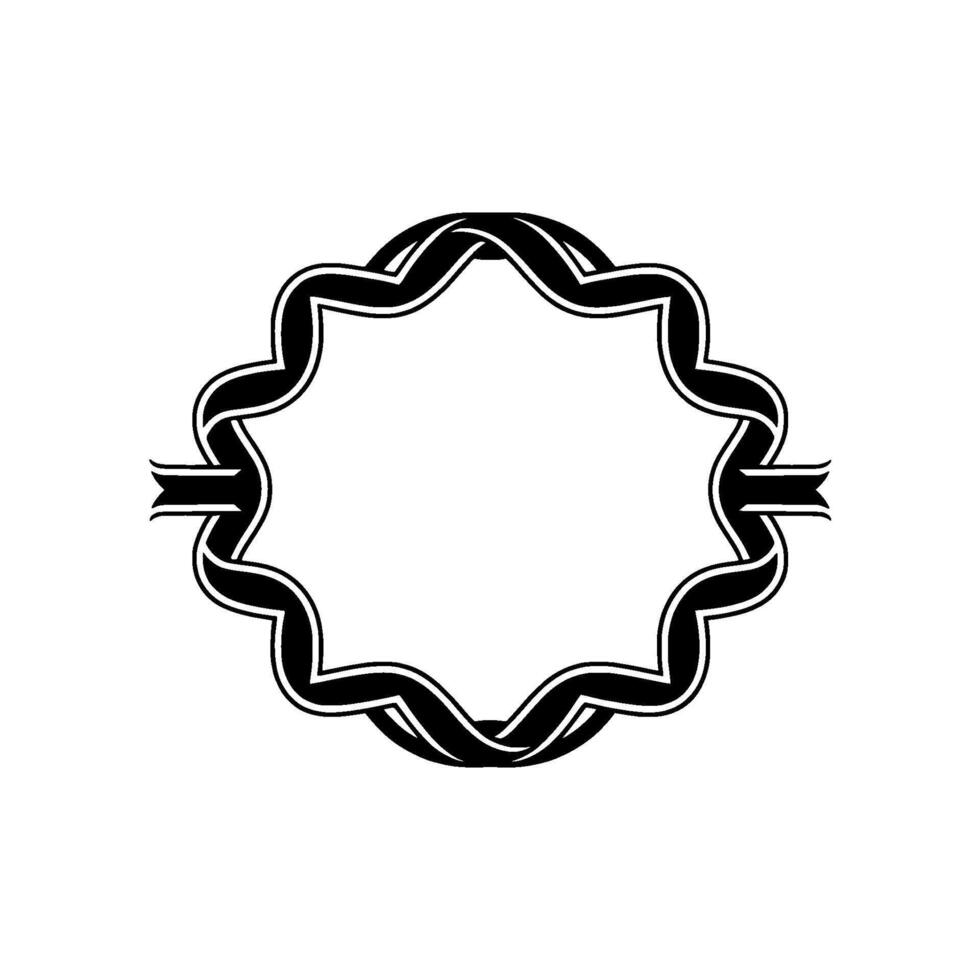 Intricate Ribbon Frame, Vintage, Circular Motif vector
