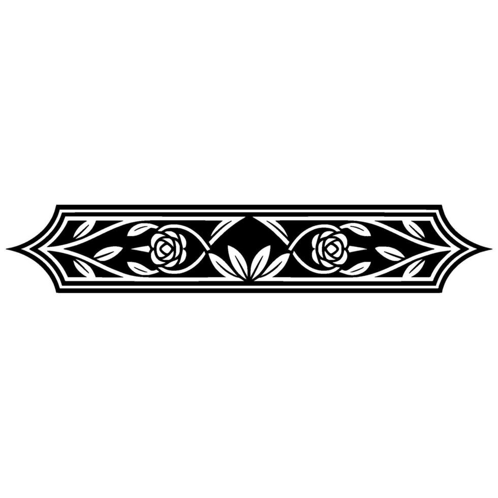 Elegant Floral Border, Vintage Element, alternate version 187 vector