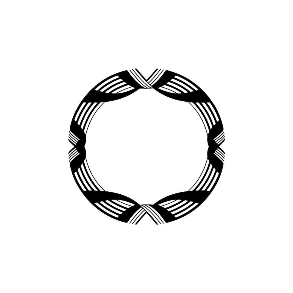 Abstract Circular Motif, Minimalist , Geometric Pattern - Circle vector