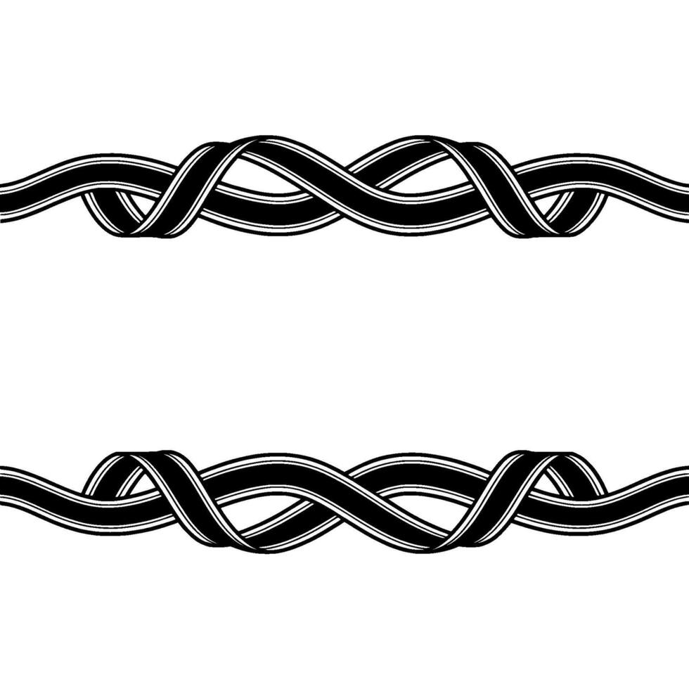 Intertwined Ribbon , Minimalist Symmetry vector