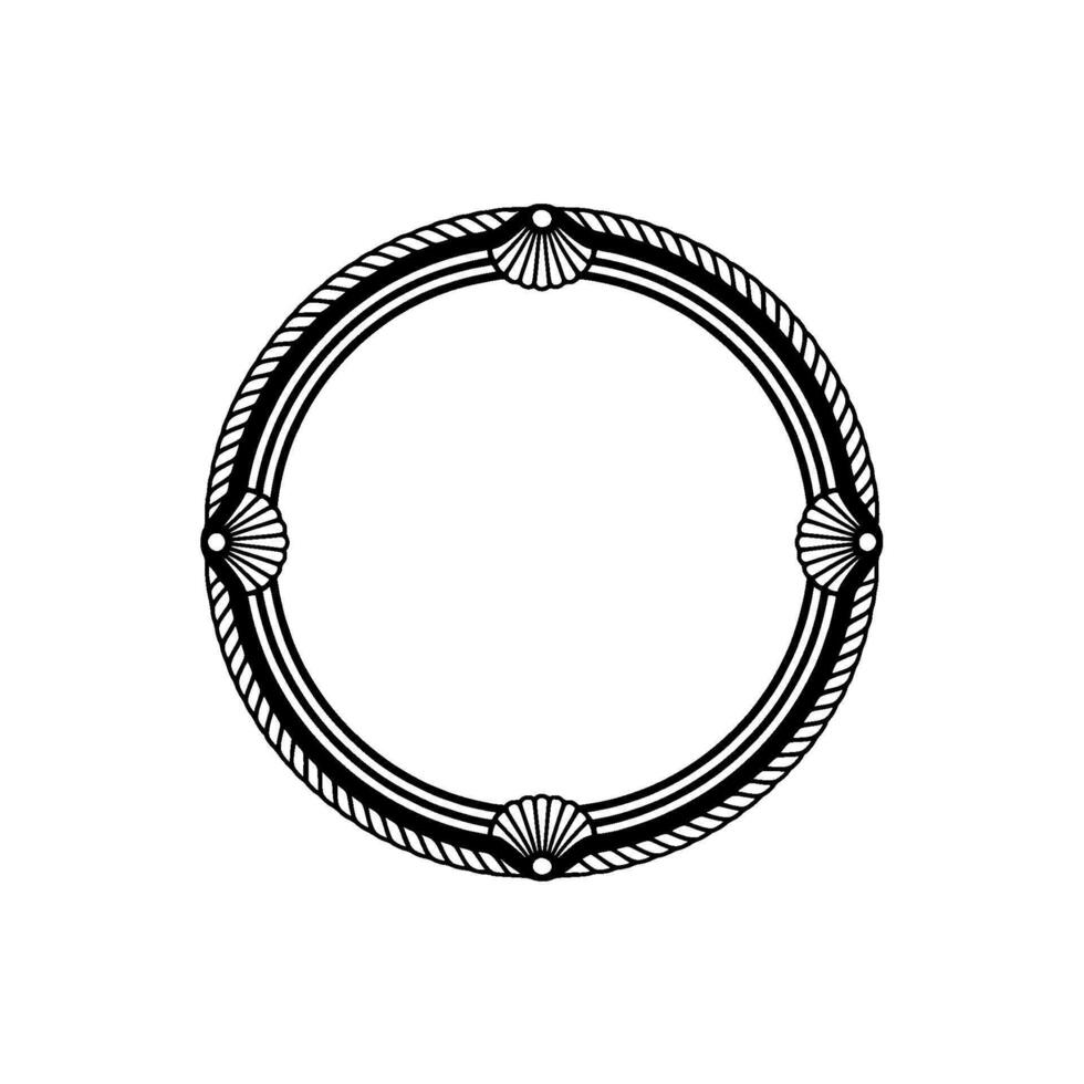 Art Deco Circle Frame, Elegant Ornamentation, Vintage - Pattern vector