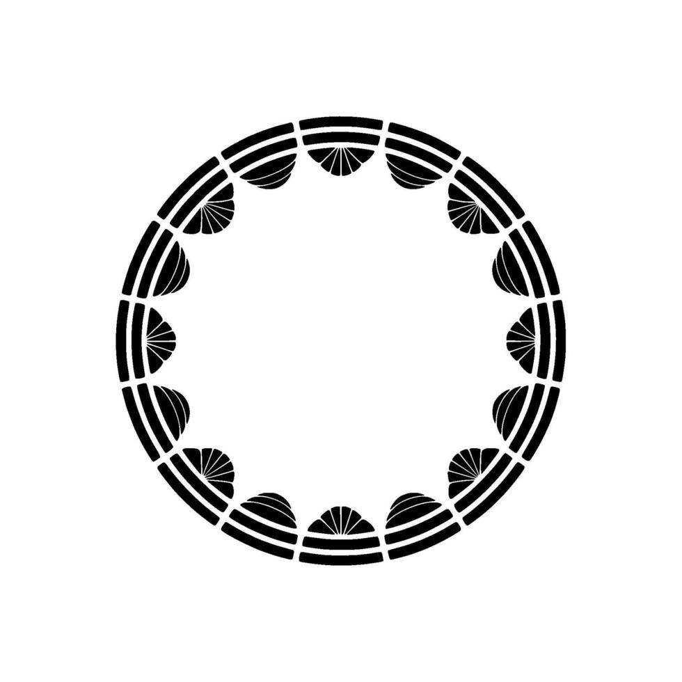 Geometric Circle Frame, Minimalist, Subtle Texture vector