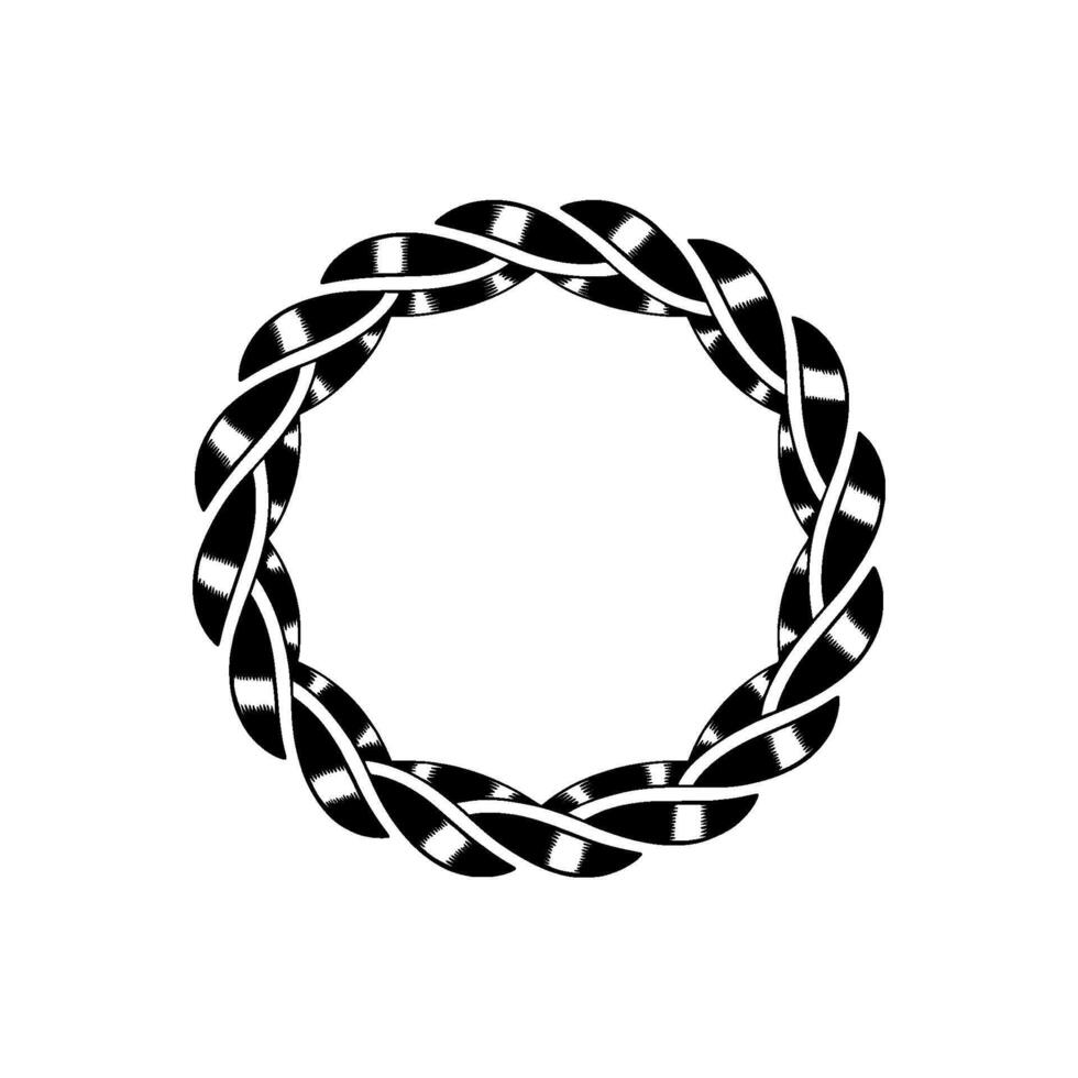 Intricate Spiral Border, Minimalist vector