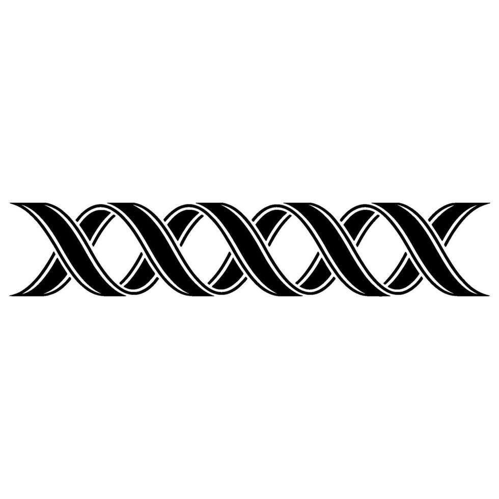Elegant Ribbon Swirl, Minimalist, Black White vector