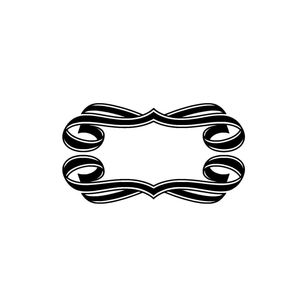 Elegant Swirl Border, Vintage Element, Art deco vector
