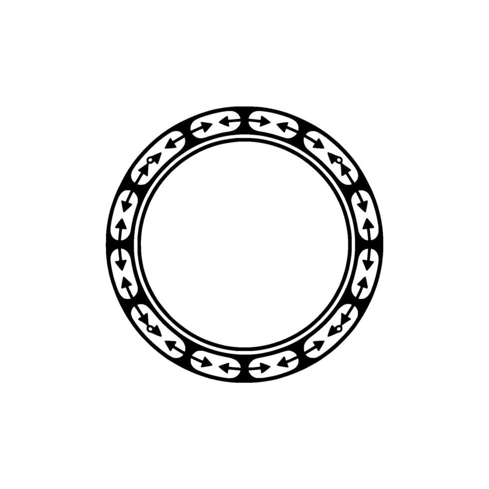 Stylized Circular Ornament, Minimalist - Pattern vector