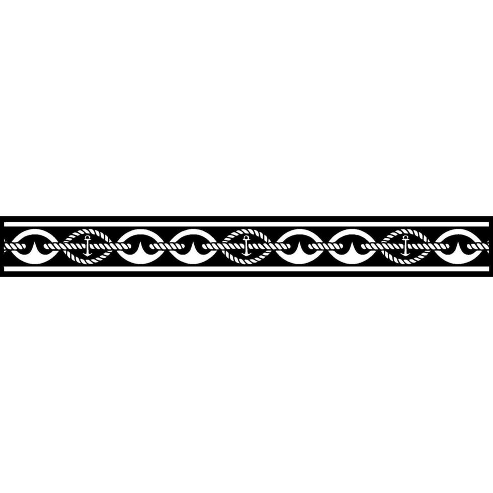 Nautical Anchor Border Classic Maritime, Vintage vector