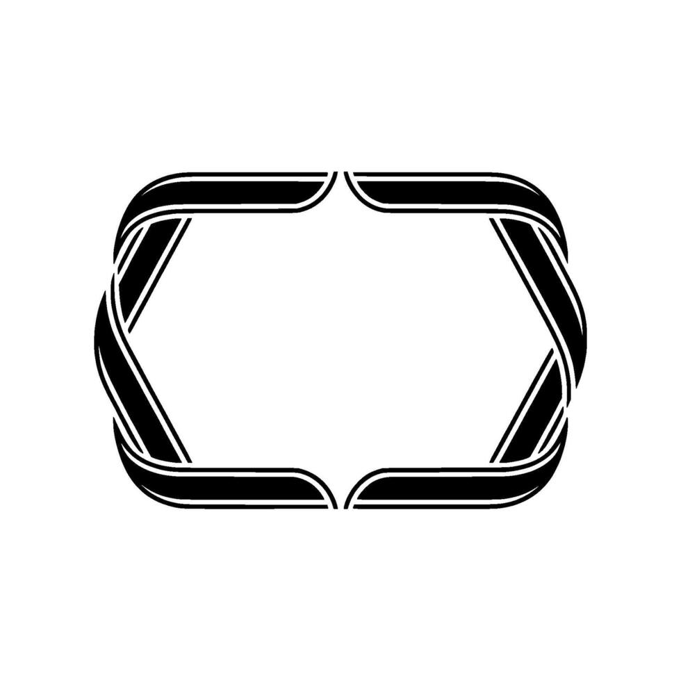 Elegant Hexagonal Frame, Vintage Style, Minimalist vector