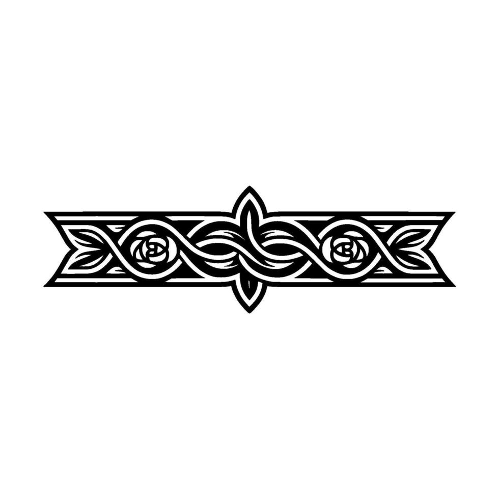 Intricate Celtic Knot Border, Vintage, Medieval vector