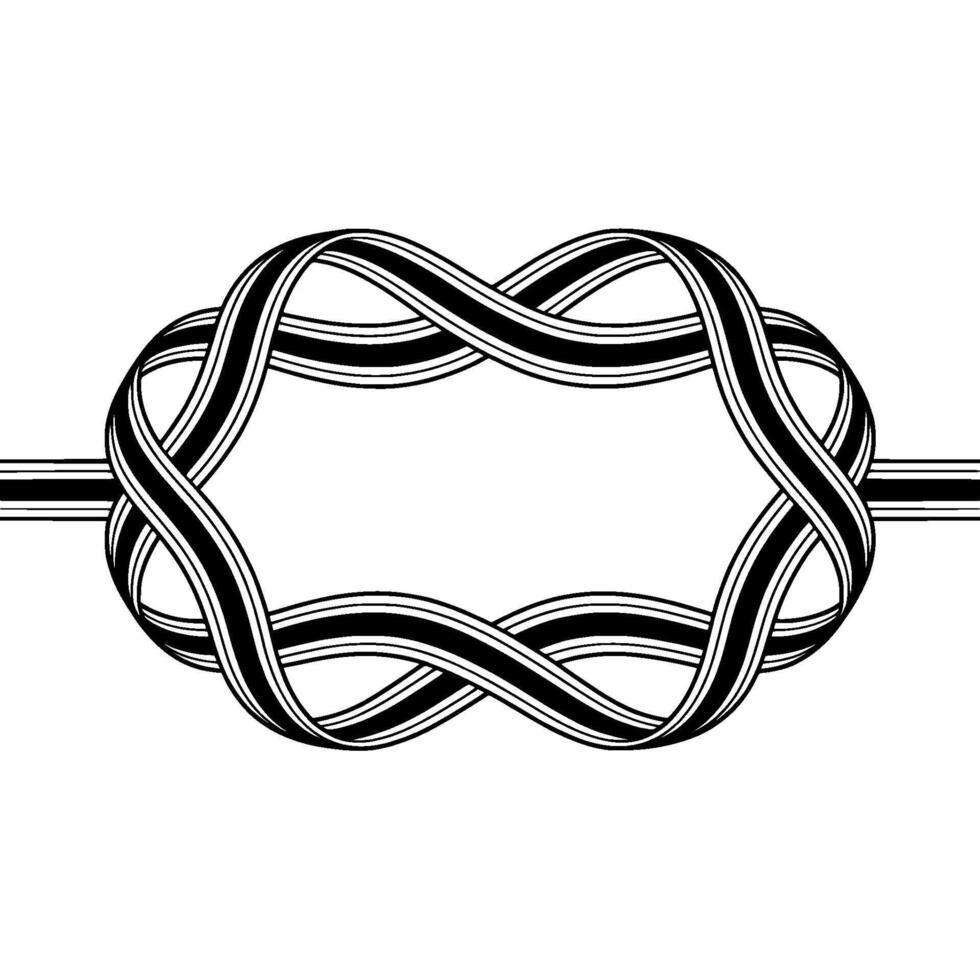 Abstract Knot Frame, Minimalist , Circular Harmony vector
