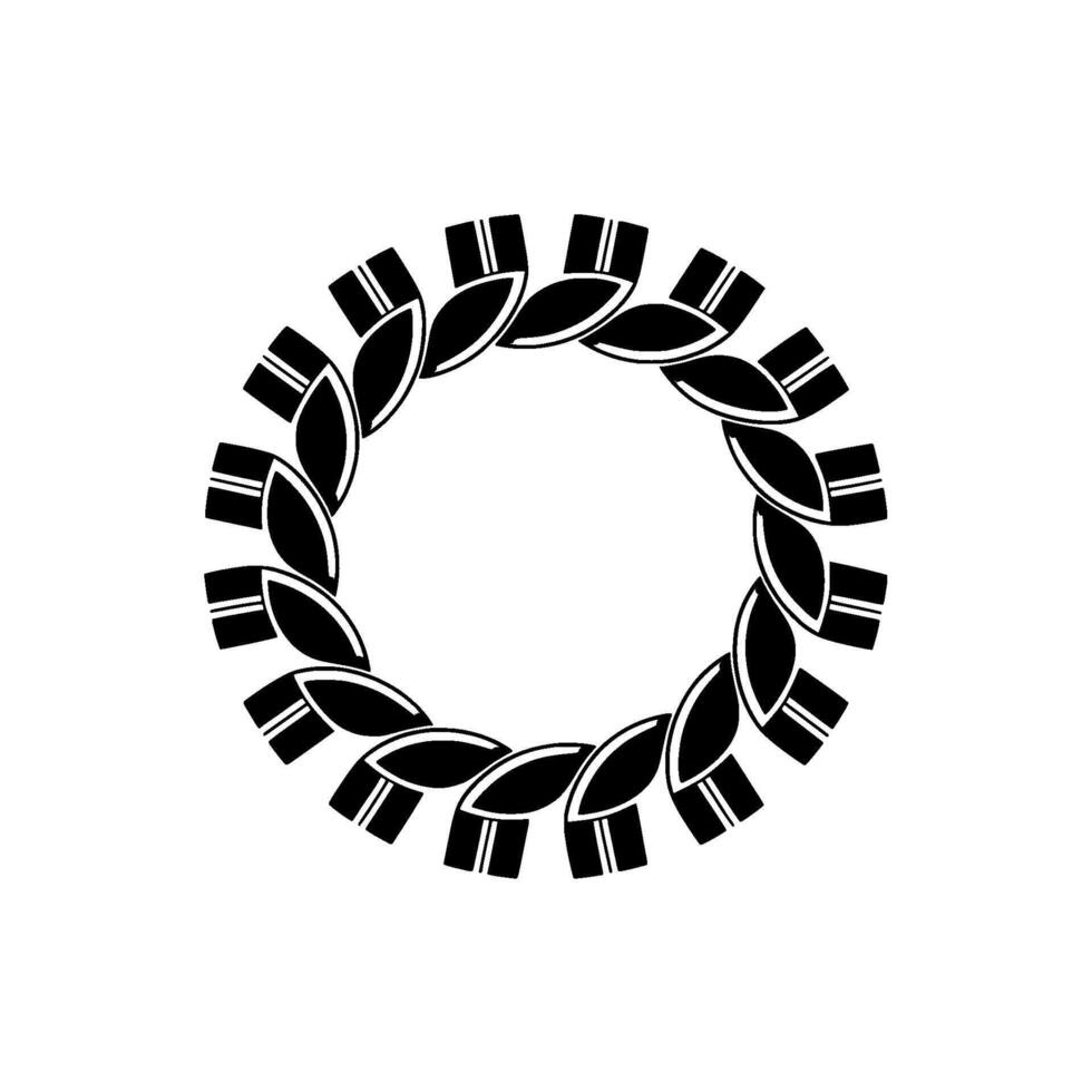 Geometric Wreath, Minimalist , Circular Motif vector