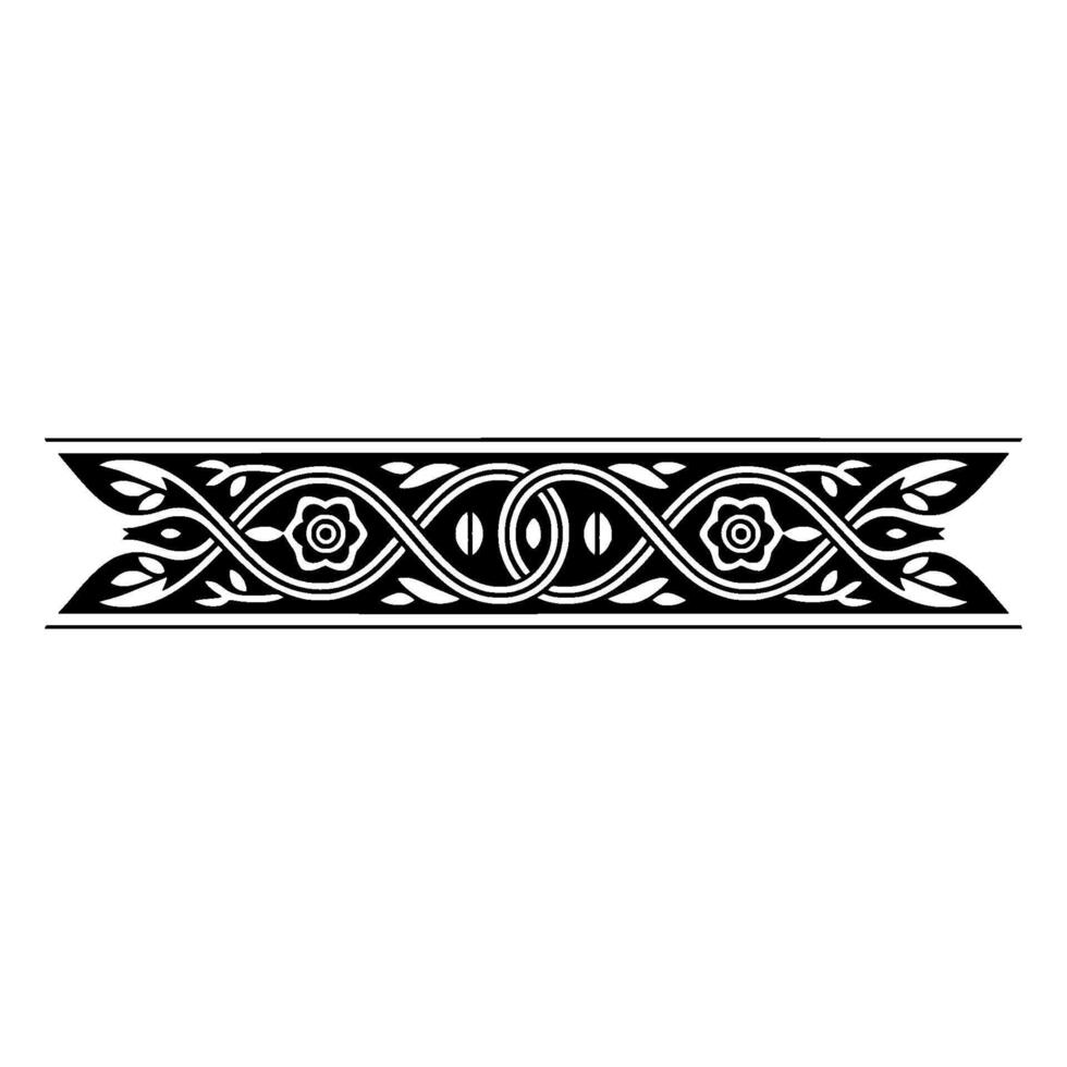 Intricate Floral Border, Vintage Element - Scroll vector