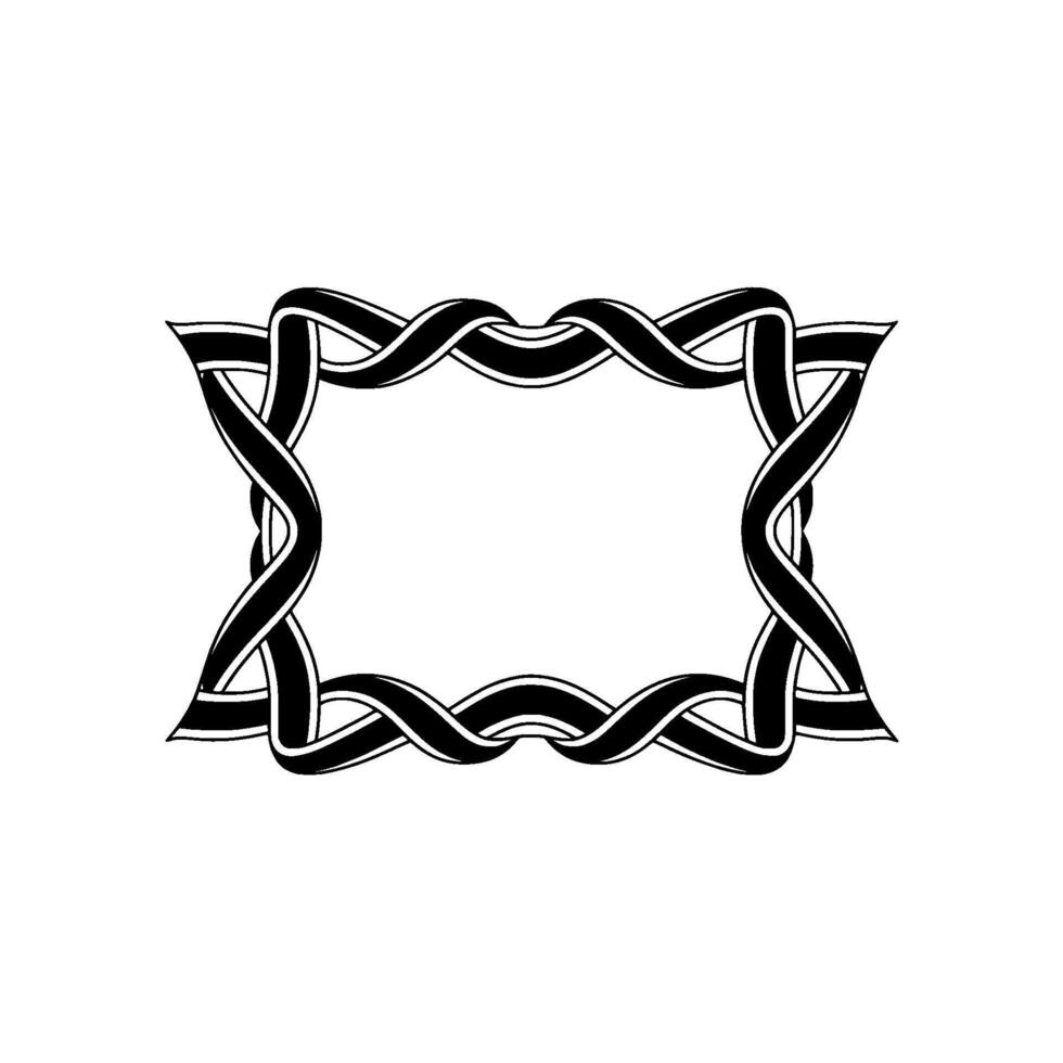 Intricate Celtic Knot Frame, Elegant Border - Pattern vector