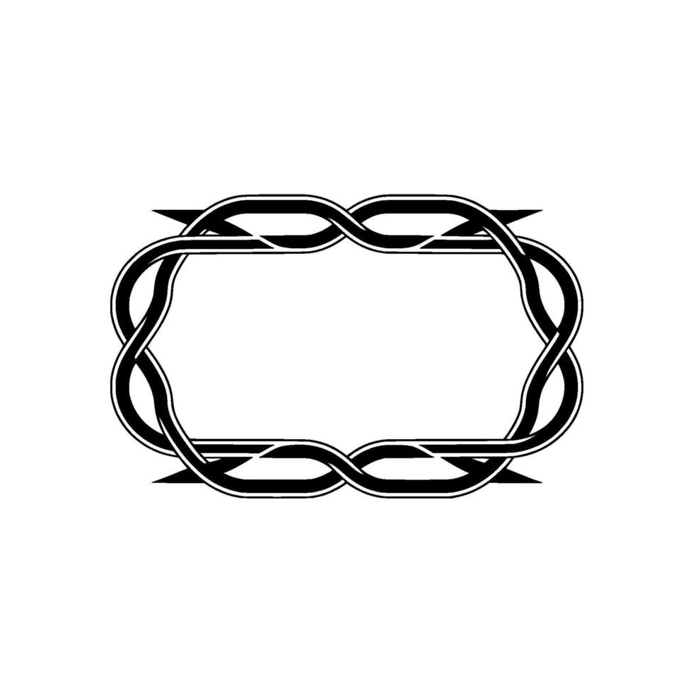 Intricate Celtic Knot Frame, Elegant Border, Ornamental vector